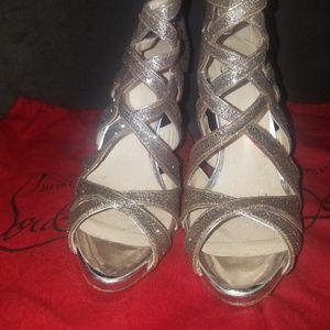 Authentic Christian Louboutin Glitter Booties